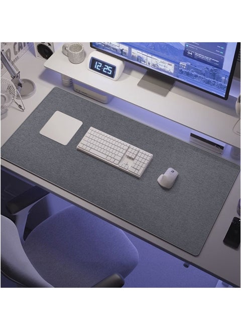 300×600×2mm Solid Color MousePad Desk Mat Large Size Simple Style Waterproof with No Logo Design Computer Desk Blotter Protector Pad with Non-Slip Suede Base for Keyboard Desktop Laptop Office Gaming Special Pad Dark Gray