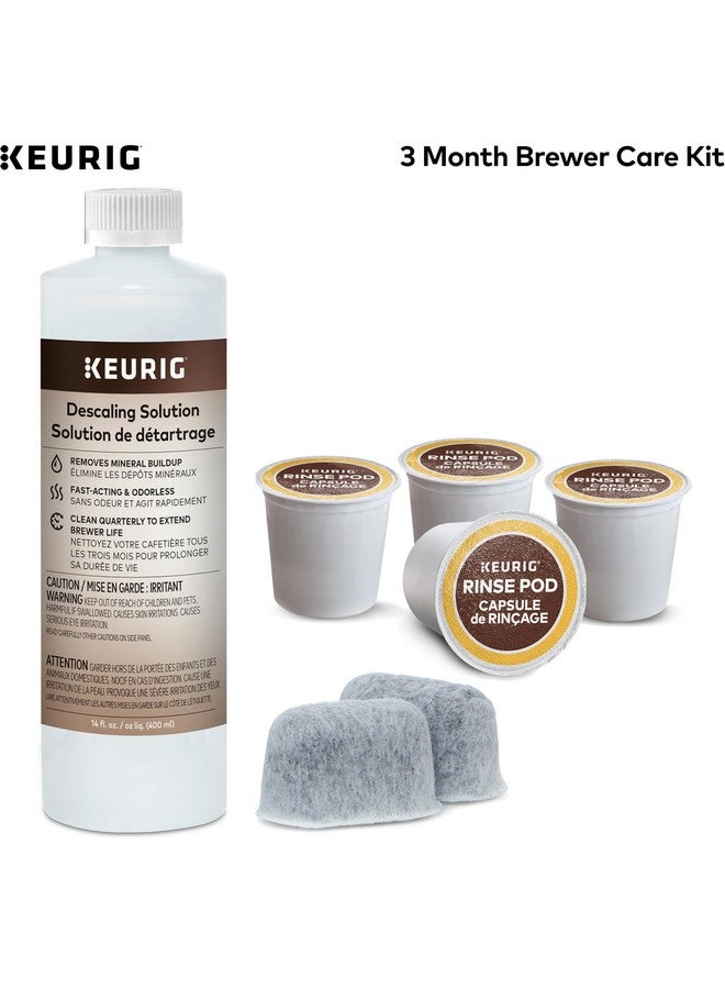 Keurig مجموعة صيانة ماكينة القهوة كوريغ لمدة 3 أشهر تشمل محلول إزالة الترسبات، خراطيش فلتر المياه وبودات الشطف، متوافقة مع ماكينات القهوة الكلاسيكية/1.0 و2.0 K-Cup، 7 قطع - Image 2