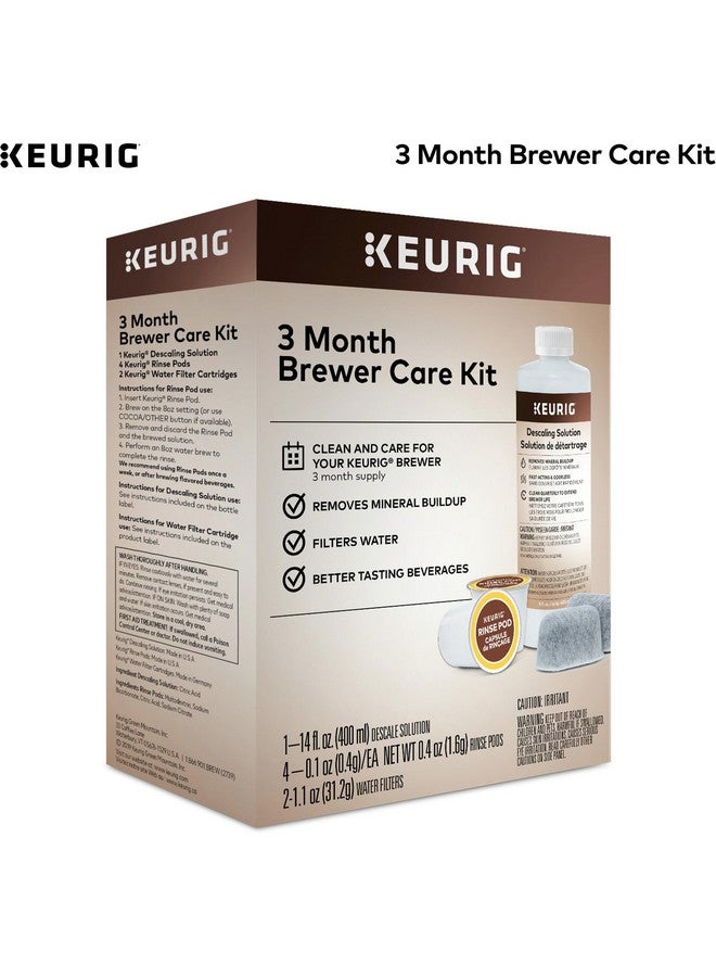 Keurig مجموعة صيانة ماكينة القهوة كوريغ لمدة 3 أشهر تشمل محلول إزالة الترسبات، خراطيش فلتر المياه وبودات الشطف، متوافقة مع ماكينات القهوة الكلاسيكية/1.0 و2.0 K-Cup، 7 قطع - Image 3