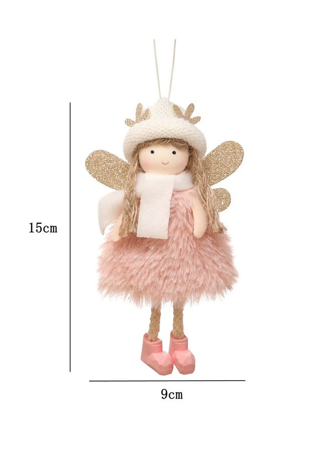 AUTOYSUR 3 قطع دمى قلائد، زخرفة العطلات، زينة الأشجار المعلقة، دمى فريدة من نوعها للبنات، لتزيين الأشجار (أ) - Image 3