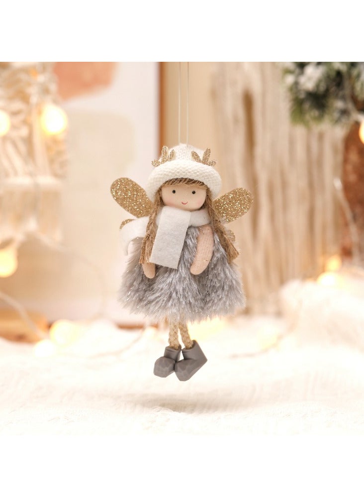 AUTOYSUR 3 قطع دمى قلائد، زخرفة العطلات، زينة الأشجار المعلقة، دمى فريدة من نوعها للبنات، لتزيين الأشجار (أ) - Image 5