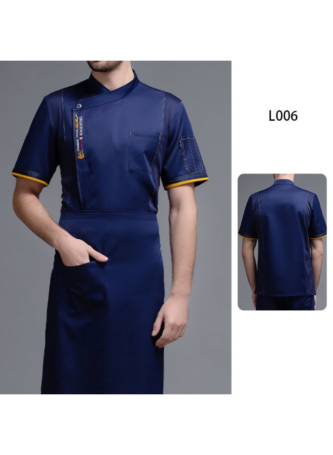 NIBEMINENT High-End  Chef Overalls Kitchen Kitchen Canteen Restaurant Restaurant Work Wear Men's and Women's Catering Autu  - Image 1