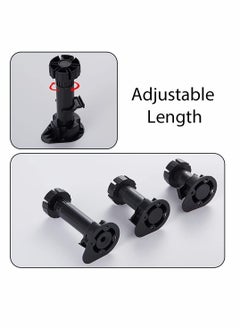 KASTWAVE KASTWAVE Cabinet Foot Plastic Height Furniture Cupboard Leg Adjustable Feet for Kitchen Bathroom Cabinet 80-120mm (6 Pcs)  - Image 3