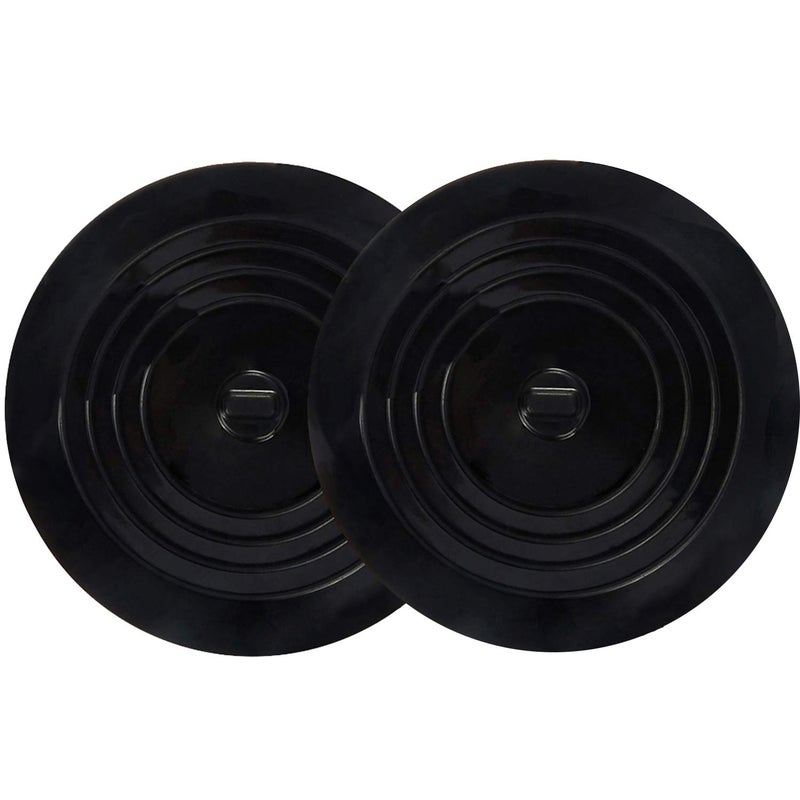 V-TOP Tub Stopper 2 Pack, 6 inches Large Silicone Drain Plug Hair Stopper Flat Suction Cover for Kitchen, Bathroom and Laundry - Image 1