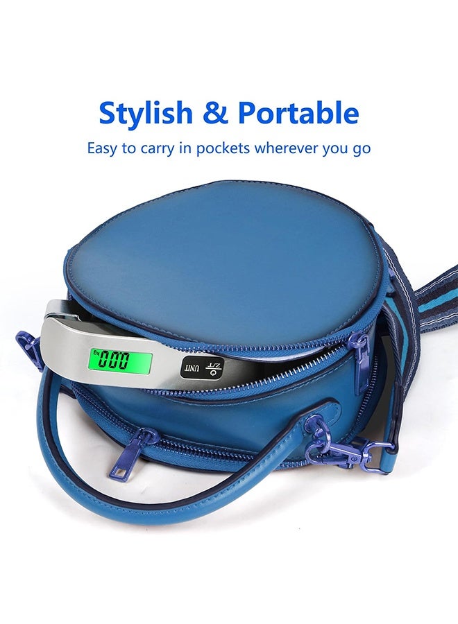 JS Electronic Luggage Scale, Portable Handheld Baggage Weight Scale for Travel, Hanging Luggage Weight Scale, Suitcase Scale with Lcd Display 50Kg/110Lb - Image 4