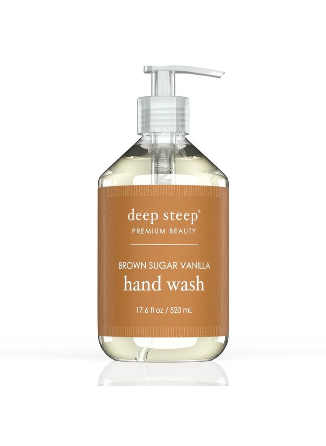 Deep Steep Argan Oil Liquid Hand Wash Brown Sugar Vanilla 17.6 Fluid Ounce  - Image 1