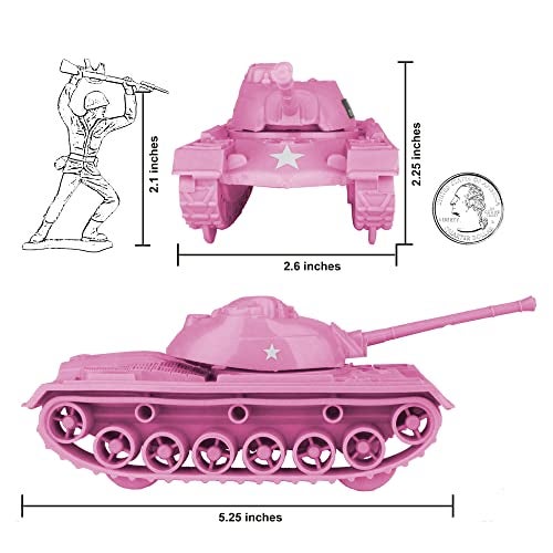 Tim Mee Toy TimMee Toy Tanks for Plastic Army Men Pink WW2 3pc Made in USA - Image 5