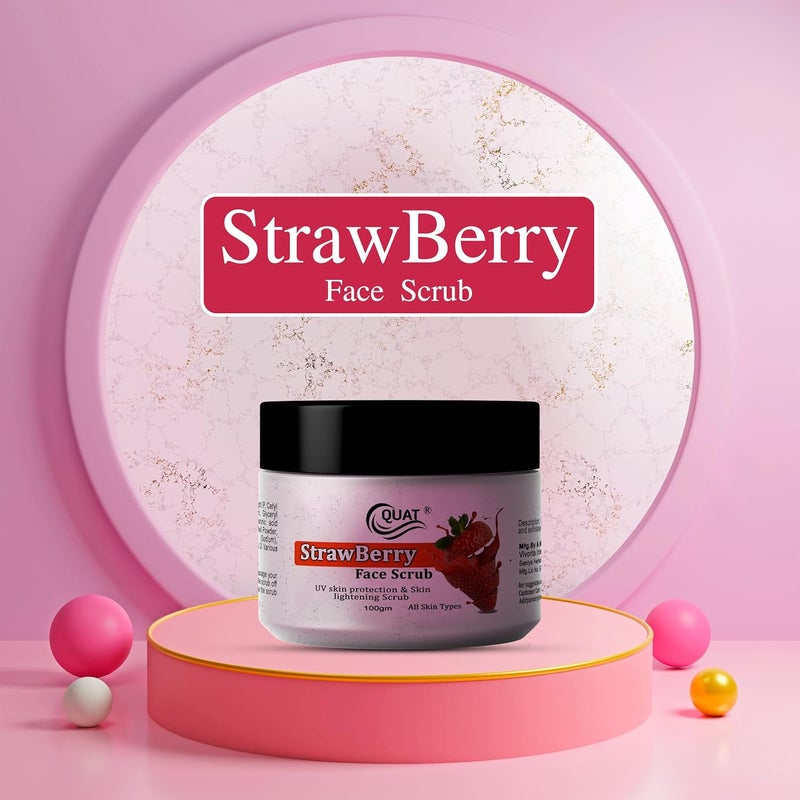 Quat Strawberry Face Scrub 100gm - Image 4