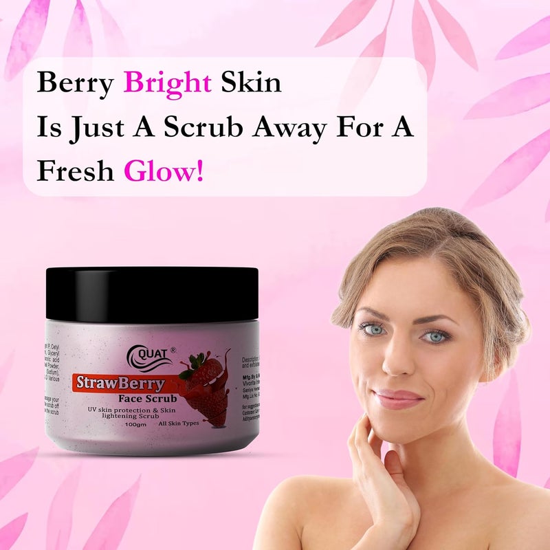 Quat Strawberry Face Scrub 100gm - Image 3