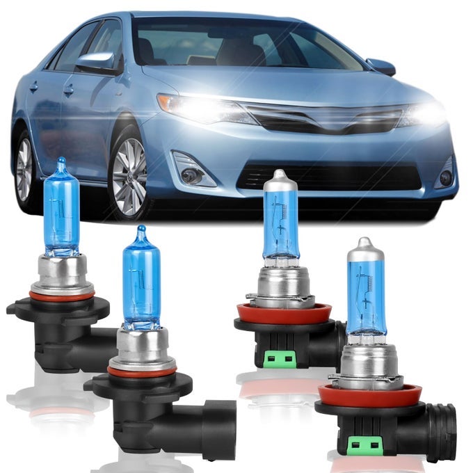 Fit For Toyota Camry 20072017 High Performance Halogen Headlight Bulbs9005 High Beam H11 Low Beam Headlamp Replacement Bulbs Kit Plug And Playpack Of 4 Toyota Camry 20072017