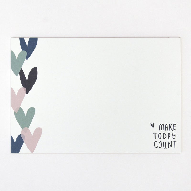Desk Pad - Teal Falling Hearts Dsk104