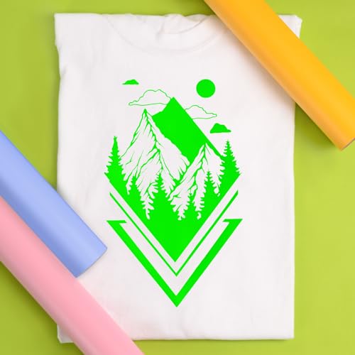 Siser EasyWeed Heat Transfer Vinyl 11.8" x 15ft Roll (Fluorescent Green) - Compatible, Cricut, Silhouette and Other Craft/Professional Cutters - CPSIA Certified - Image 4