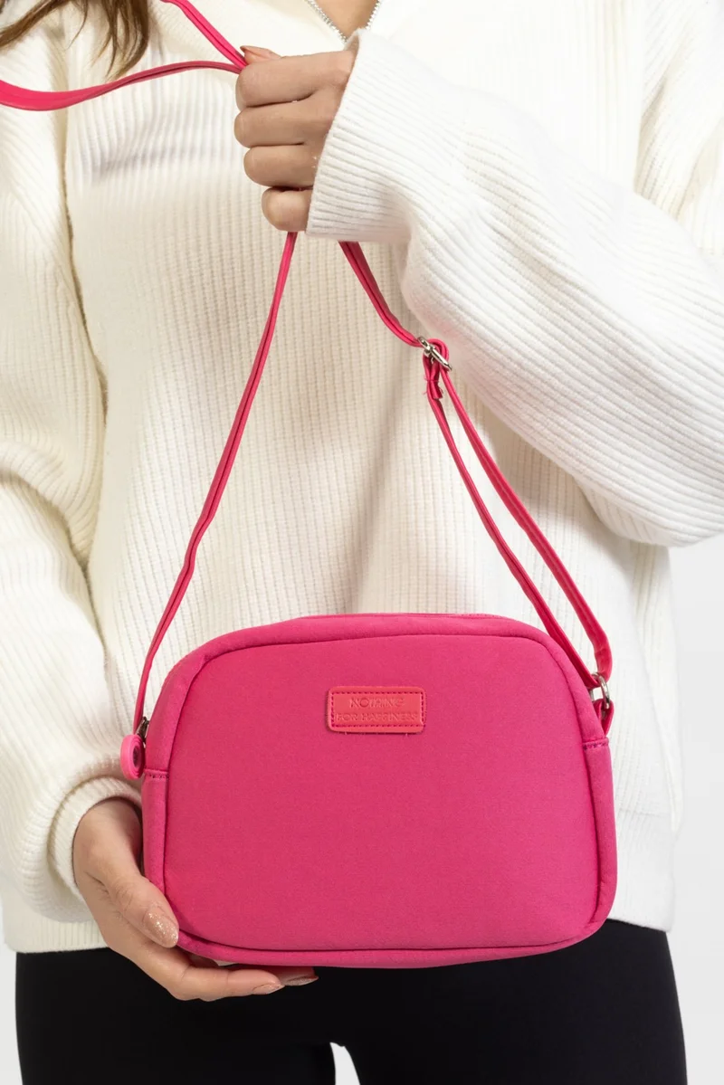 نوثينج Women's Fabric Mini Urban Cross Strap Zippered Adjustable Strap Model Handbag and Shoulder Bag