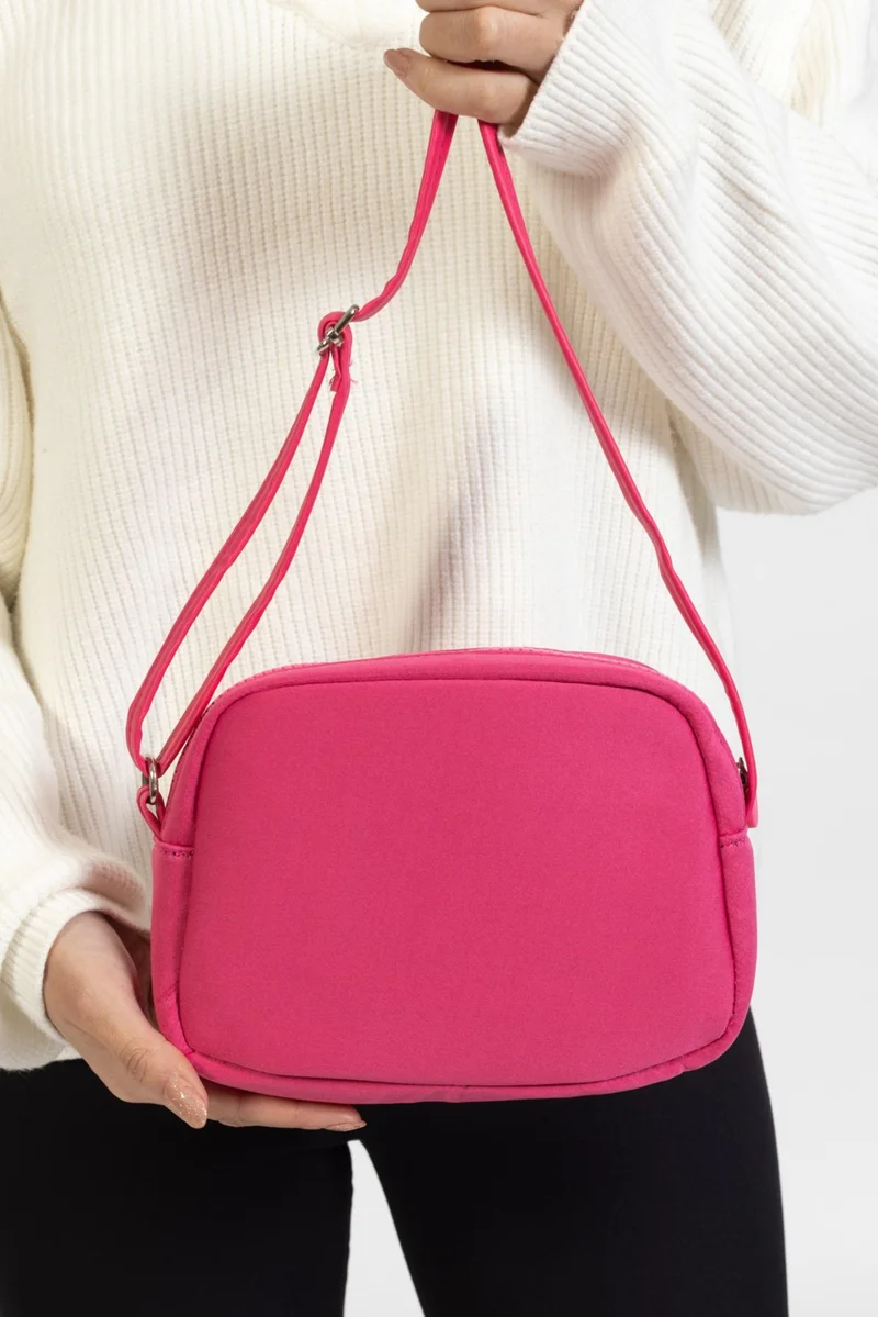 نوثينج Women's Fabric Mini Urban Cross Strap Zippered Adjustable Strap Model Handbag and Shoulder Bag
