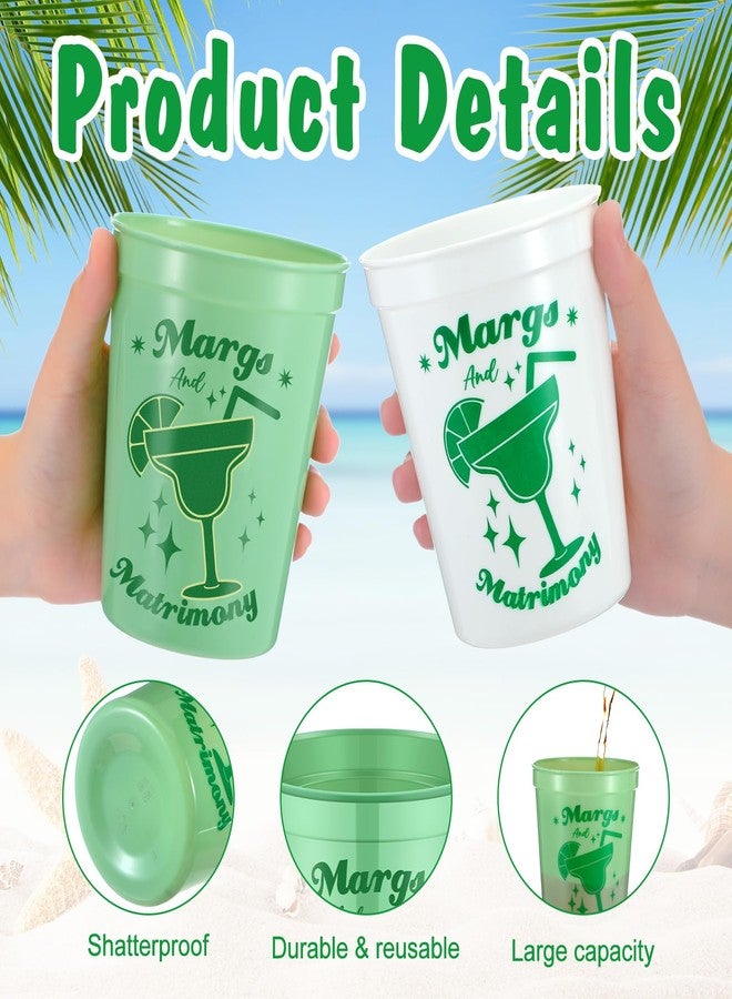 Ninehaoou 16 Pack Margs and Matrimony Bachelorette Party Cups Bachelorette Party Supplies 16oz Reusable Cowgirl Cups Bridal Shower Favors - Image 2