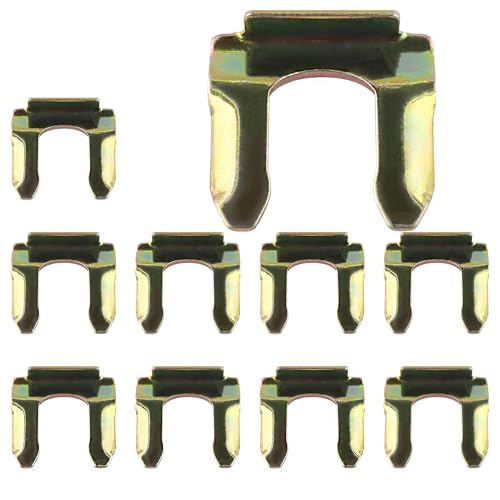 Basdures Replacement HW1457 Brake Hose Retaining Clips Kit 10 Pcs U Shaped Parking Hose Retaining Clip Brake Hose Lock for Cars Trucks Vehicles - Image 1