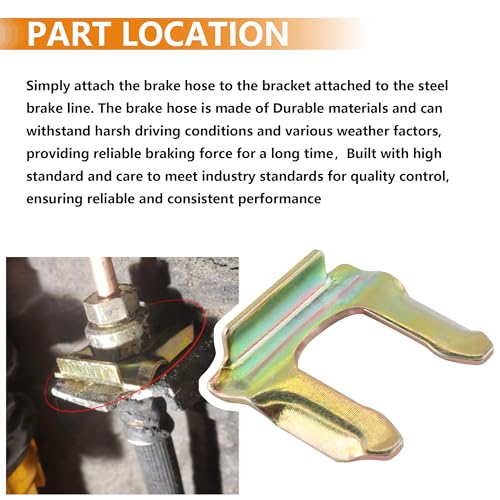 Basdures Replacement HW1457 Brake Hose Retaining Clips Kit 10 Pcs U Shaped Parking Hose Retaining Clip Brake Hose Lock for Cars Trucks Vehicles - Image 5