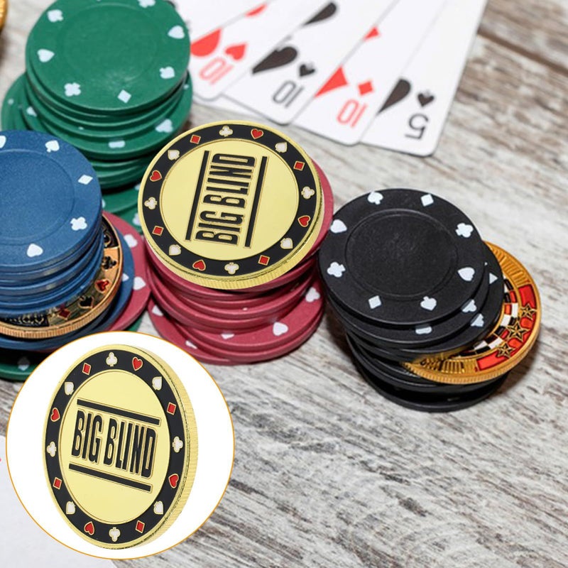 Metal Round Poker Dealer Button Blind Betting Chip Party Supplies - Image 5