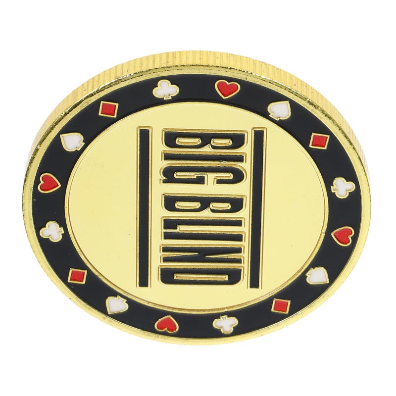 Metal Round Poker Dealer Button Blind Betting Chip Party Supplies - Image 2