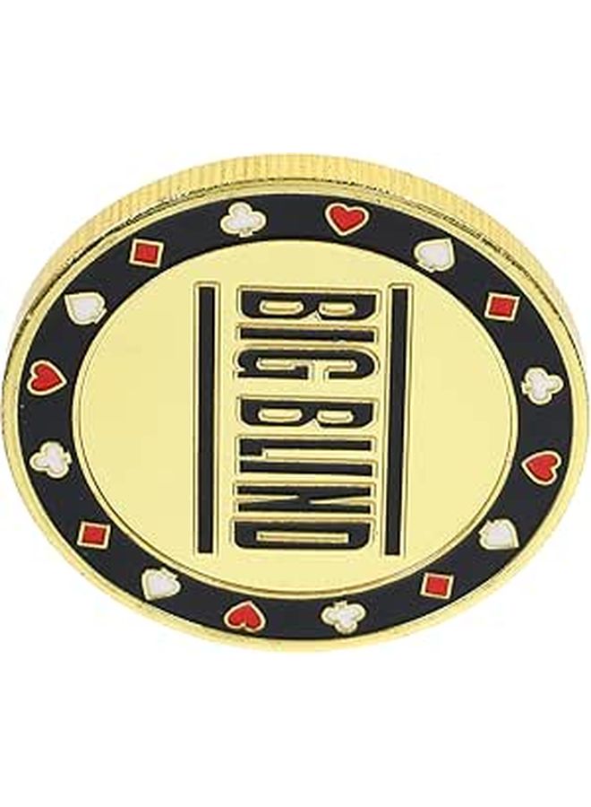 Metal Round Poker Dealer Button Blind Betting Chip Party Supplies - Image 1