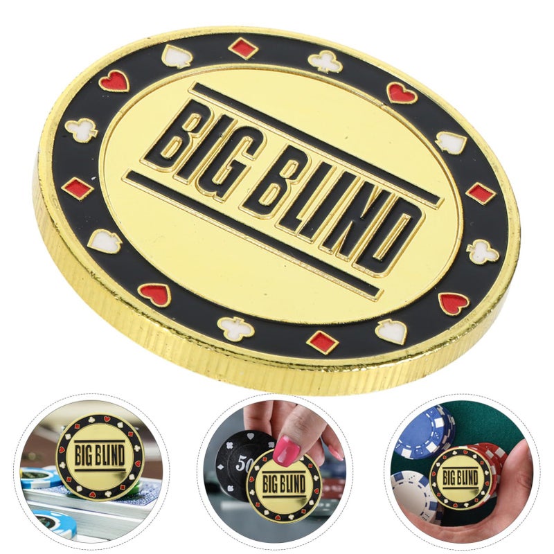 Metal Round Poker Dealer Button Blind Betting Chip Party Supplies - Image 4