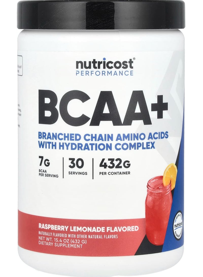 Performance, BCAA+, Raspberry Lemonade, 15.4 oz (432 g)
