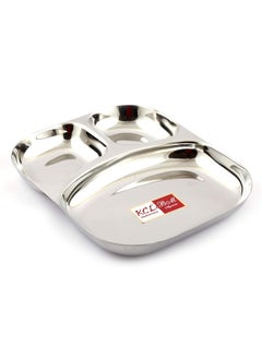 KCL KCL Stainless Steel (20 Guage) Mirror Finish Dynasty Plate- 1 Unit - (Diameter - 19 Cms)  - Image 1