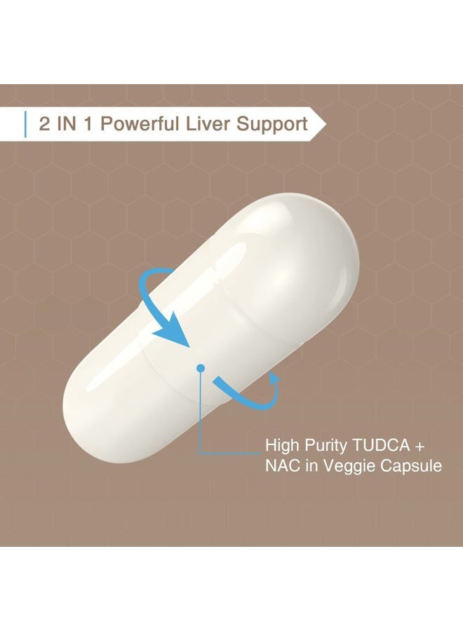 Zingicin TUDCA with NAC Supplement 1200mg - 60 Capsules,Powerful TUDCA Bile Salt Plus N-Acetyl-Cysteine,Antioxidant Supplements for Liver,Digestion - Image 2