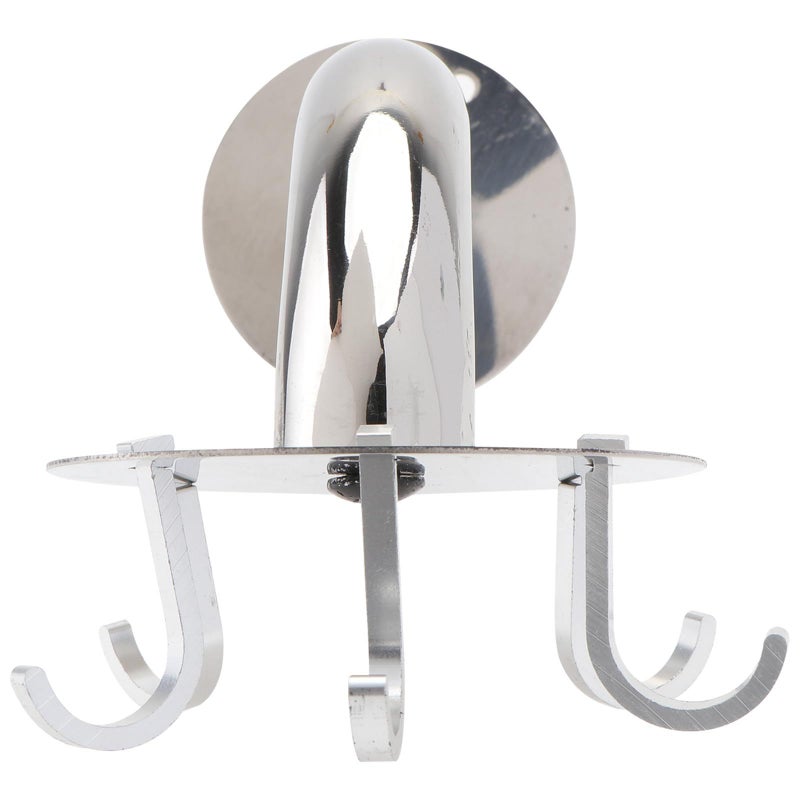 Stainless Steel 6 Hook Wall Mount Rotating Hanger for Kitchen Bathroom Organizer - Image 2