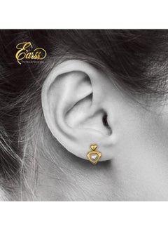 Double Heart with Pearl Gold Earring | Stainless Steel | Gold Plated - pzsku/ZE5151382B2BBE89A5F9EZ/45/_/1732179774/2ea4044d-6415-4d5a-a77b-e3160c6c9cf1