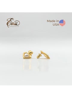 Double Heart with Pearl Gold Earring | Stainless Steel | Gold Plated - pzsku/ZE5151382B2BBE89A5F9EZ/45/_/1732179989/1d15b54a-1e0b-4bff-8035-36d55befe8d2