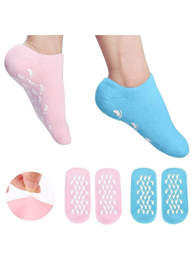 KIDINGTON Men's and Women's Spa Gel Socks Combo Silicone Gel Heel Socks with Spa botanical Gel pad Spa Essential Moisturizing Gel Socks Spa Gel Heel Socks - Multicolor - Image 3