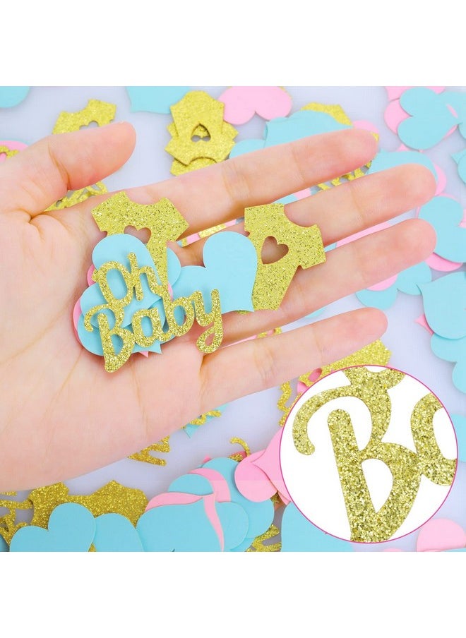 Prasacco Prasacco 240 PCS Gender Reveal Confetti Baby Shower Decorations Glitter Baby Clothes Confetti Party Table Confetti for Gender Reveal Party Table Decorations  - Image 3