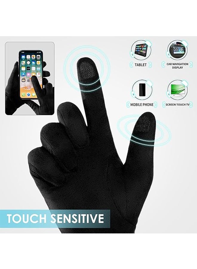 قفازات نسائية شتوية تعمل باللمس ناعمة ومريحة ومرنة حرارية للكتابة أثناء السفر وركوب الدراجات والجري - Image 3