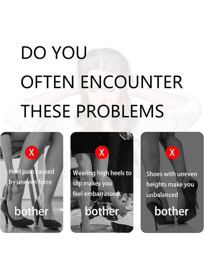 12 Pairs Transparent Heel Stoppers, Heel Repair Caps Covers for Women-Dance or Walk Safely on Soft or Uneven Surfaces- M,L - Image 3