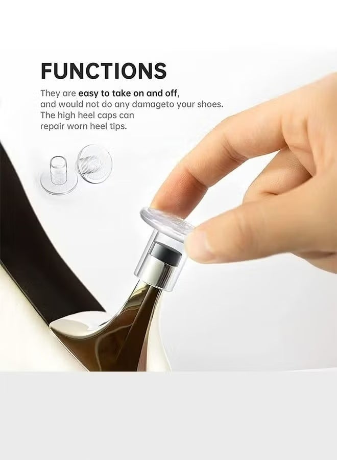 12 Pairs Transparent Heel Stoppers, Heel Repair Caps Covers for Women-Dance or Walk Safely on Soft or Uneven Surfaces- M,L - Image 5