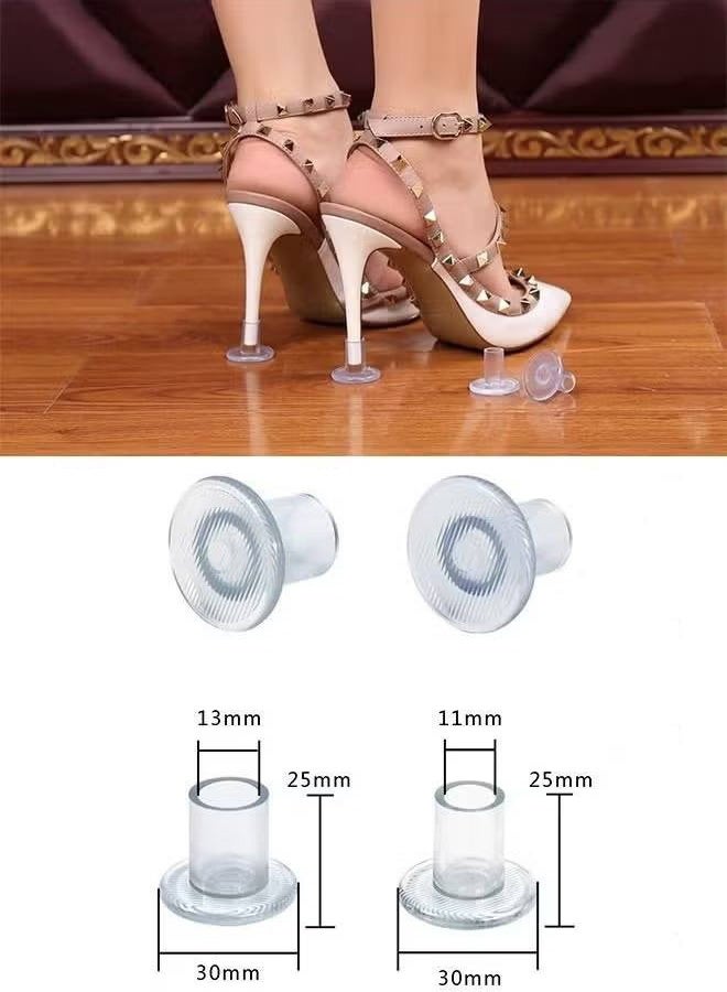 12 Pairs Transparent Heel Stoppers, Heel Repair Caps Covers for Women-Dance or Walk Safely on Soft or Uneven Surfaces- M,L - Image 2