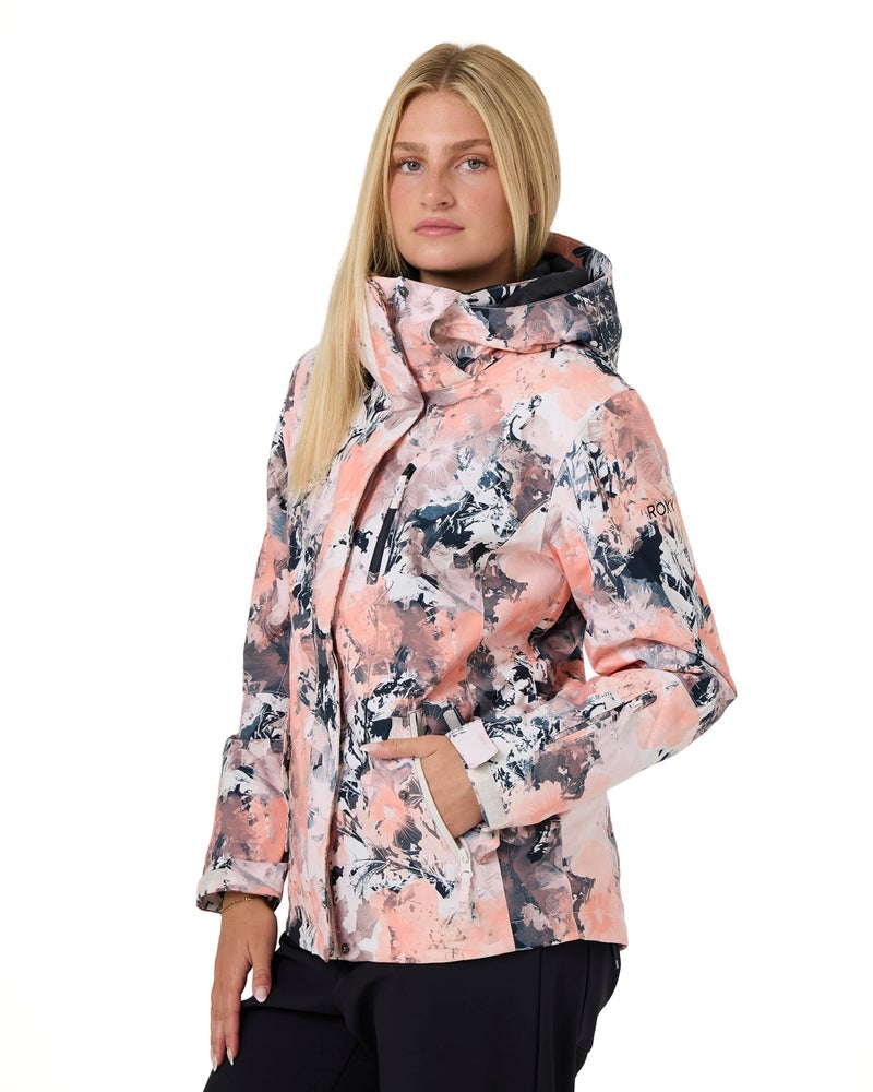 Roxy Women's Jetty Block Jacket – 10K Waterproof, Insulated Snow Jacket, PFAS-Free, Recycled Fabric, Peach Pink, X-Large - Image 2