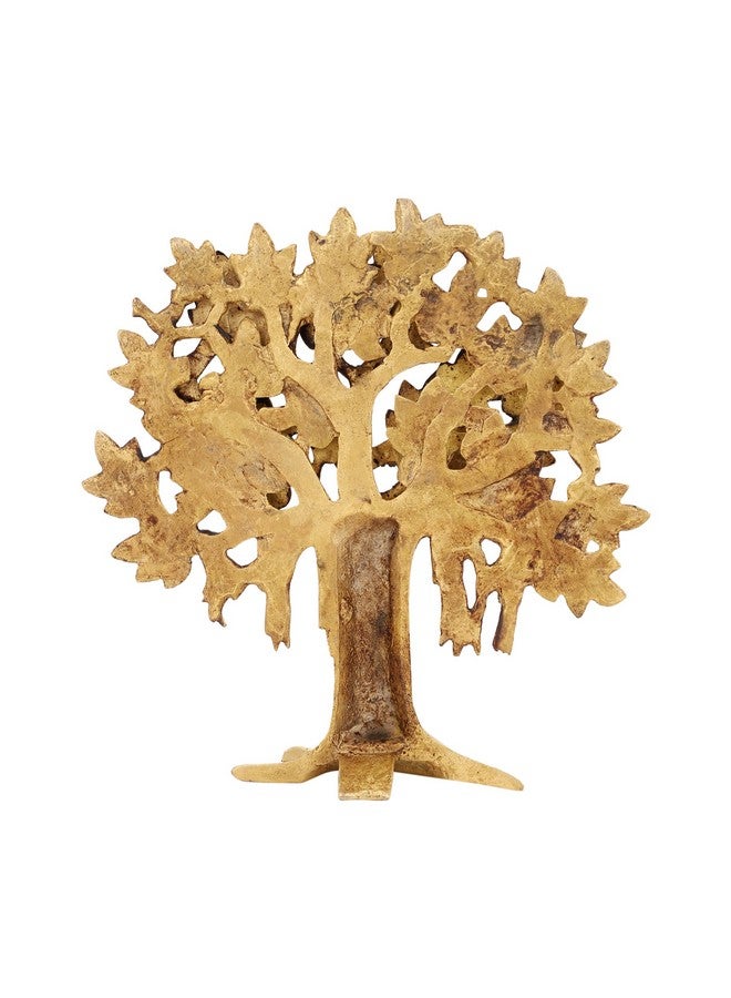 Jaszz Art Jaszz Art Pure Brass Kalpavriksha Tree Showpiece (11.5 inches, 1.8 Kg) Trees of Life - Home Decor - Gift for Good Luck Vastu and Fengshui - Best in Living Room Table Decoration with Antique Polish  - Image 4