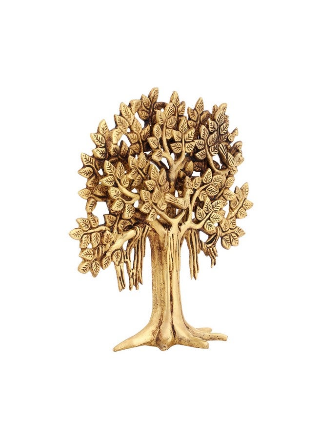 Jaszz Art Jaszz Art Pure Brass Kalpavriksha Tree Showpiece (11.5 inches, 1.8 Kg) Trees of Life - Home Decor - Gift for Good Luck Vastu and Fengshui - Best in Living Room Table Decoration with Antique Polish  - Image 5