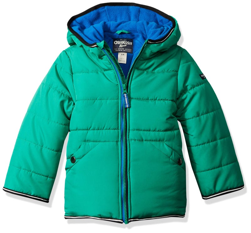 OSHKOSH B'gosh OSHKOSH Bgosh Boys_ Toddler Perfect Heavyweight Jacket Coat Jade Glow 4T