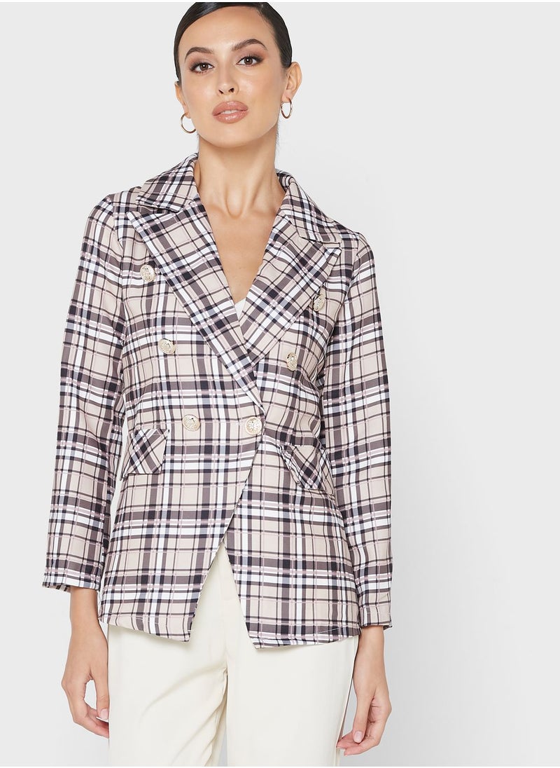 ELLA - Print Detail Blazer - Image 1