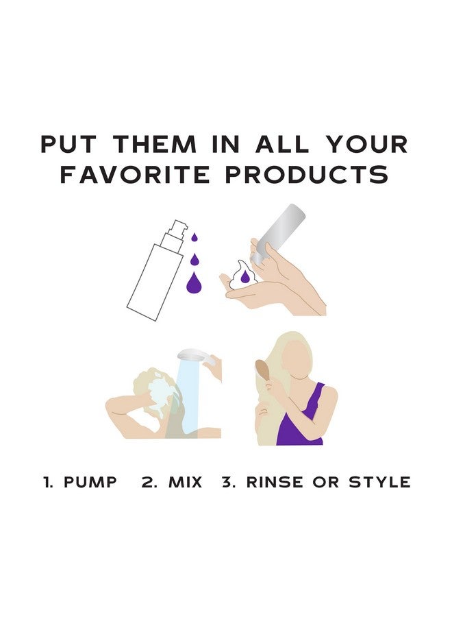 Keracolor Purple Toning Drops Concentrate To Create Your Own Purple Shampoo For Blonde Hair - Mix w/Any Shampoo, Conditioner, Or Cream Styler, Violet, (Purple) 2 Fl. Oz. - Image 5