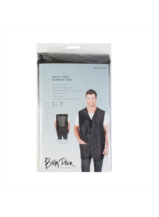 Cool Vent Mesh Back Barber Vest, Sleeveless, Stretch Mesh Back for Breathability, Pockets with Zippered Bottom, Snap Front Closure, Lightweight, Water Resistant Nylon/Poly, Black, M/L - pzsku/ZE5155D01D85F02A86686Z/45/_/1685947445/4aa31f9f-2e12-4c8e-a7e5-f6e3aa9cabf2