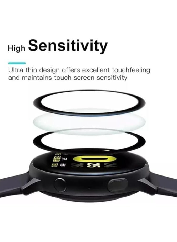 MOZ Screen Compatible with Samsung Watch 5 44mm, 3D Soft Protective Film with Slim Edges [Anti-Scratch] [Bubble Free] [Extremely Shatterproof] [Highly Sensitive] (Not Glass), Black - Image 4