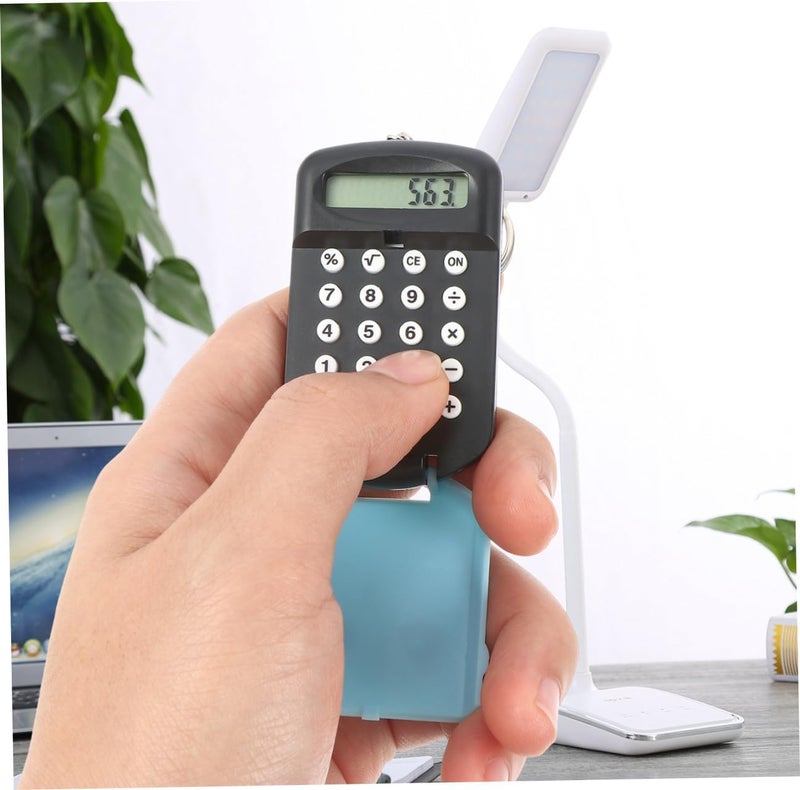 2pcs Portable Mini Calculator Compact Arithmetic Tool with Plastic Easy Press Keys for Students and Adults Functional Addition Subtraction Multiplication Division Black - Image 5