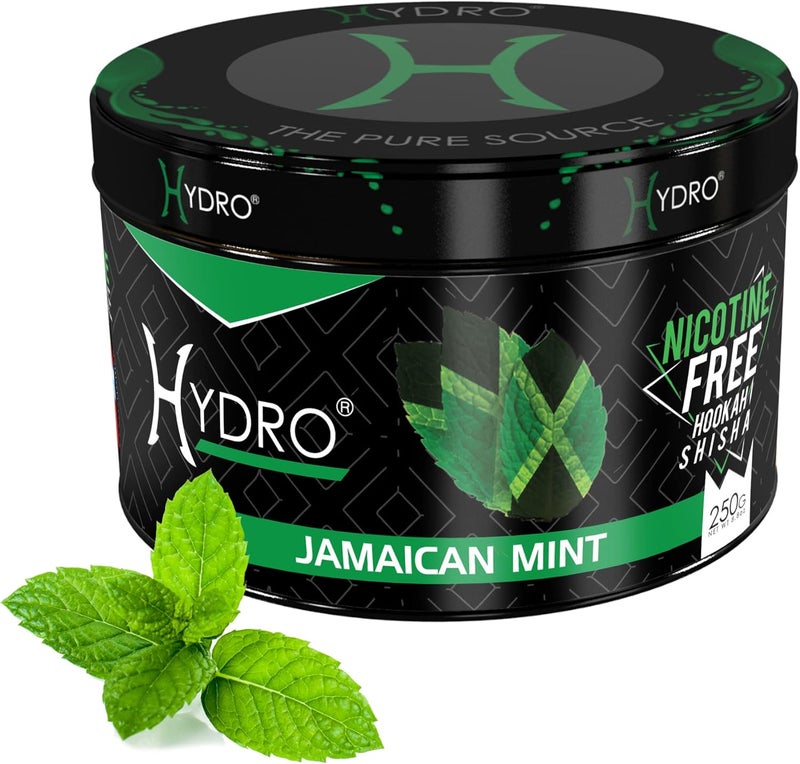 Hydro Hookah Flavors, Nicotine-Free - Signature Hookah Flavor Blends, Delicious Shisha Hookah Flavors Nicotine Free and Tobacco Free, Alternative to Hookah Tobacco, 250g [Jamaican Mint] - Image 1