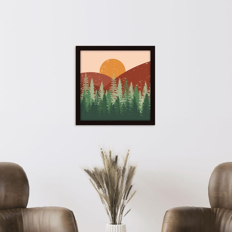 ArtX Paper Vastu Sunrise Painting For Wall Decoration Wall Painting For Living Room Multi Floral 13 X 13 inches Set of 1 - Image 4