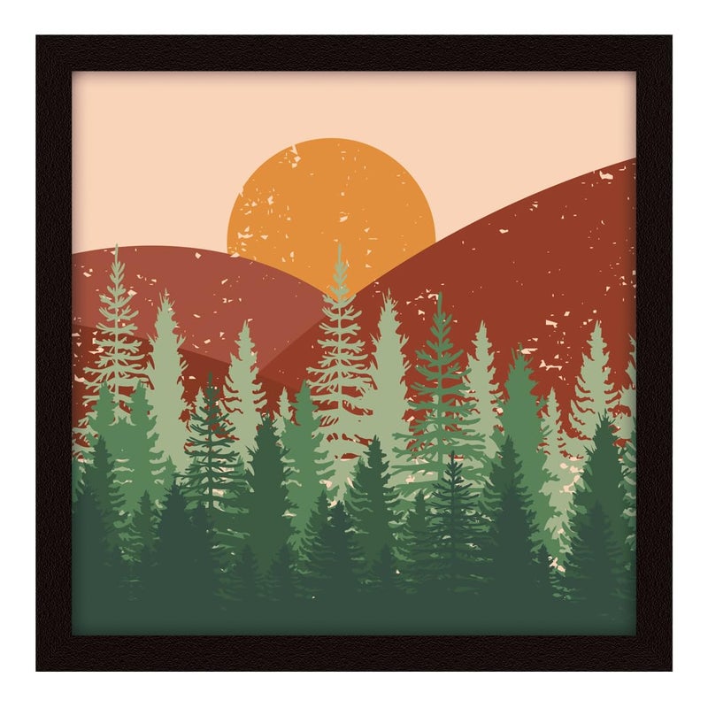ArtX Paper Vastu Sunrise Painting For Wall Decoration Wall Painting For Living Room Multi Floral 13 X 13 inches Set of 1 - Image 1