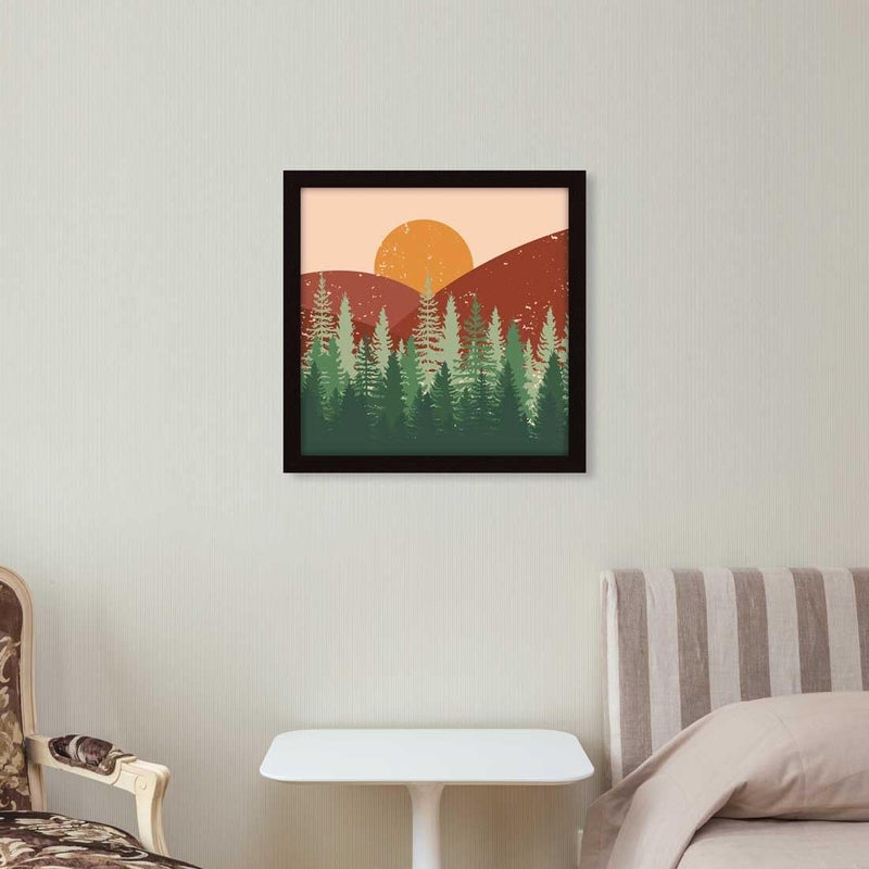 ArtX Paper Vastu Sunrise Painting For Wall Decoration Wall Painting For Living Room Multi Floral 13 X 13 inches Set of 1 - Image 3